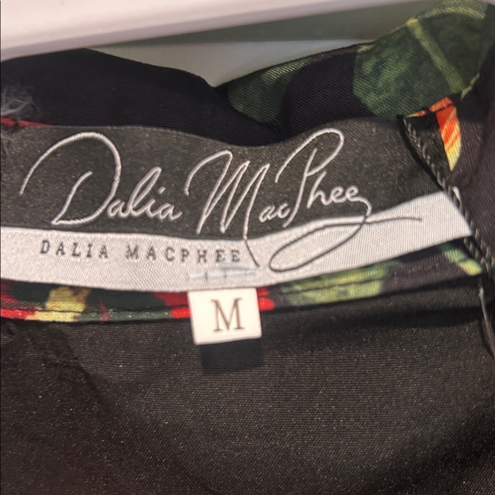 Dalia MacPhee long sleeve black lace dark red floral romantic maxi dress medium - Picture 5 of 7